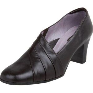 Beautifeel Womens Anne Black Leather Pump Heels Size 7